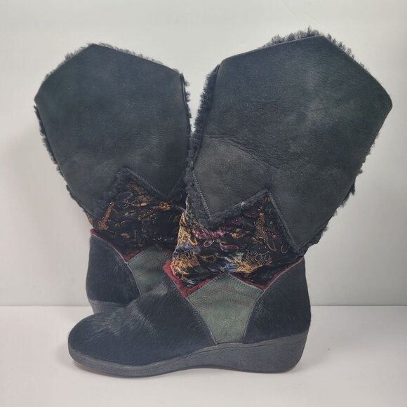 Tecnica Women's Black Fur Boot US Size 11 EU 43 Made in Italy - Picture 6 of 11